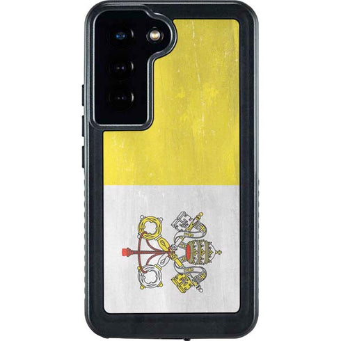 Vatican City Flag Distressed Galaxy S24 Waterproof Case